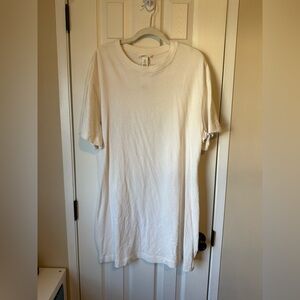 H&M Cream  Crewneck T-Shirt Dress XL NWT